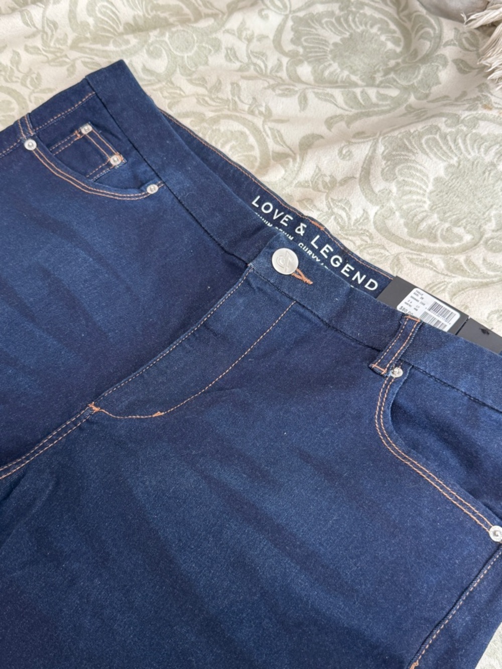 Love & Legend Navy and Light Blue Curvy Denim Jeans